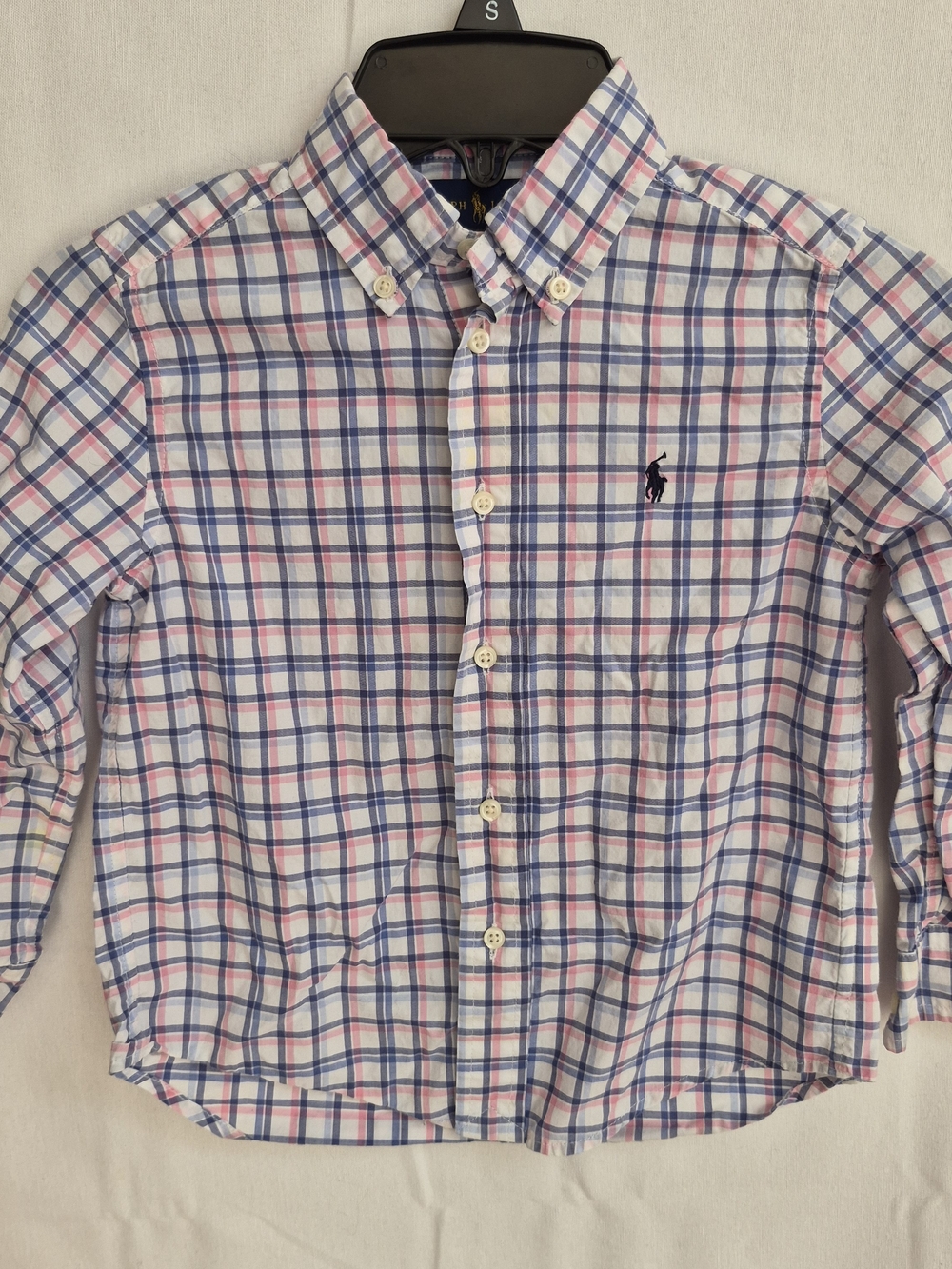 Polo by Ralph Lauren Kids Pink & Blue Plaid Button-Down Shirt Size 4